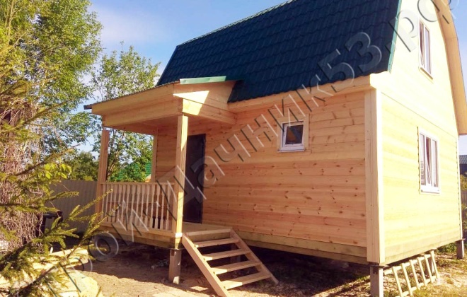 2 Брусовой дом К-6, 6×6, 64,5 м², Московская область , Клинский район, Деревня Вельмогово (5)